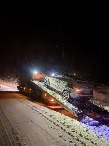 Репатриране на автомобили в сняг